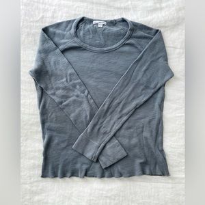 James Perse Waffle Knit crew neck Tee